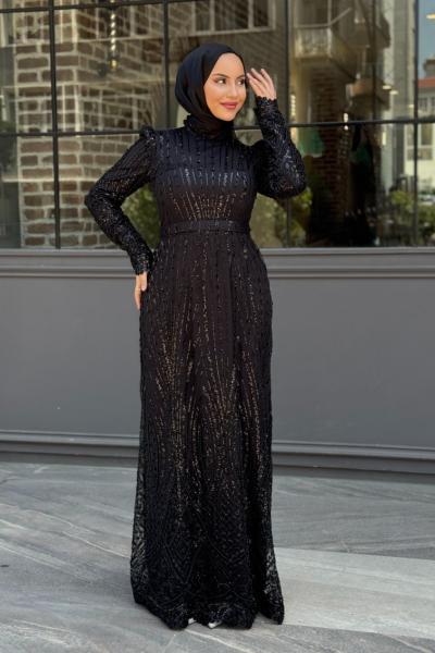 Gülşah Tesettür Abiye Siyah