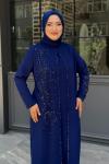 Hanımeli Tesettür Abiye Lacivert