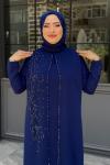 Hanımeli Tesettür Abiye Lacivert