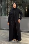 Hanımeli Tesettür Abiye Siyah