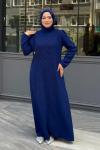 Gazel Tesettür Abiye Lacivert