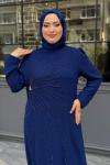 Gazel Tesettür Abiye Lacivert