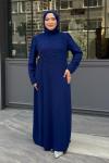 Gazel Tesettür Abiye Lacivert
