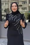 Gülsüm Tesettür Abiye Siyah