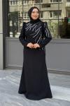 Gülsüm Tesettür Abiye Siyah