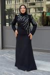 Gülsüm Tesettür Abiye Siyah