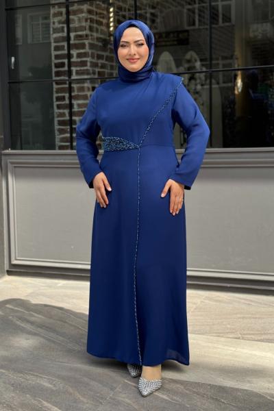Yosun Tesettür Abiye Lacivert
