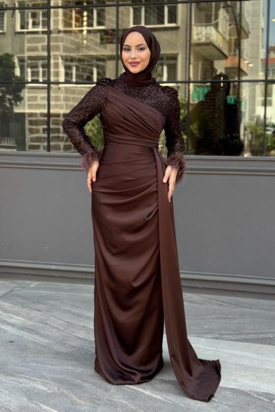 Efsane Tesettür Abiye Acı Kahve