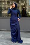 Efsane Tesettür Abiye Lacivert