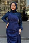 Efsane Tesettür Abiye Lacivert