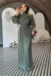Semanur Tesettür abiye Koyu Yeşil