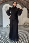 Semanur Tesettür abiye Siyah