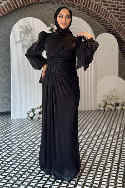 Semanur Tesettür abiye Siyah