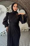 Semanur Tesettür abiye Siyah
