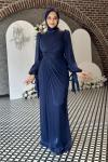 Semanur Tesettür abiye Lacivert