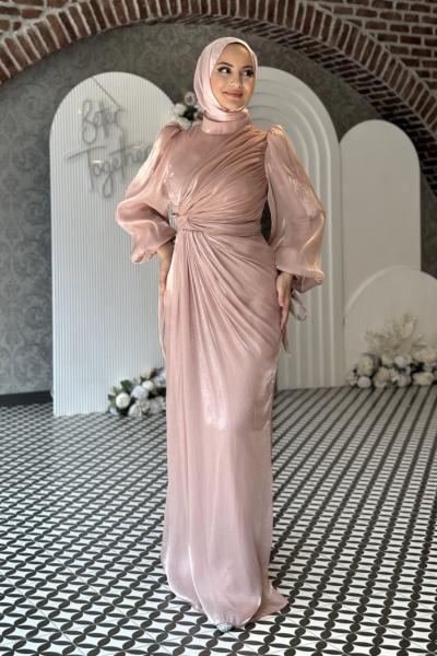 Semanur Tesettür abiye Pudra