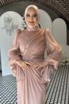 Semanur Tesettür abiye Pudra