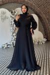 Meltem Tesettür Abiye Siyah