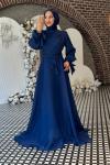 Meltem Tesettür Abiye Lacivert