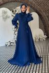 Meltem Tesettür Abiye Lacivert