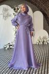 Meltem Tesettür Abiye Lila