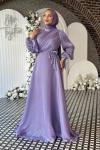 Meltem Tesettür Abiye Lila