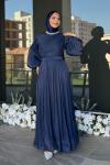 İlknur Tesettür Abiye Lacivert