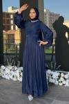 İlknur Tesettür Abiye Lacivert