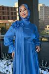 Gelincik Tesettür Abiye Mavi