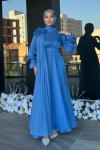 Gelincik Tesettür Abiye Mavi