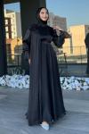 Gelincik Tesettür Abiye Siyah