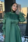 Gelincik Tesettür Abiye Yeşil