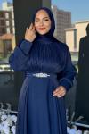 Gülbahar Tesettür Abiye Lacivert