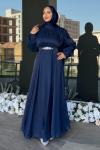 Gülbahar Tesettür Abiye Lacivert