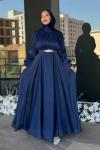 Gülbahar Tesettür Abiye Lacivert