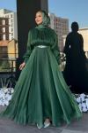 Gülbahar Tesettür Abiye Yeşil
