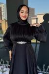 Gülbahar Tesettür Abiye Siyah