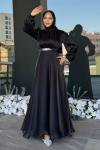 Gülbahar Tesettür Abiye Siyah