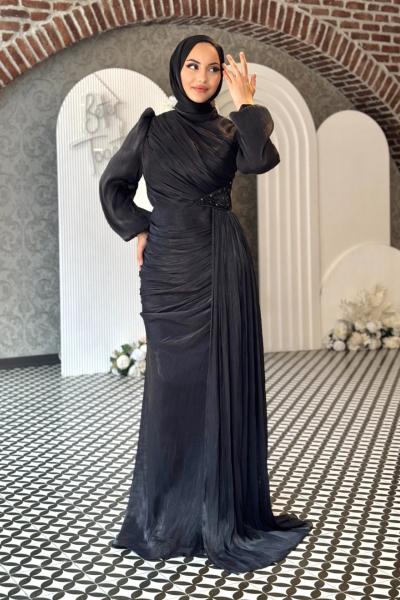 Aliye Tesettür Abiye Siyah