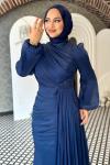Aliye Tesettür Abiye Lacivert