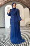 Aliye Tesettür Abiye Lacivert