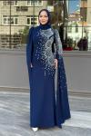 Serenay Tesettür Abiye Lacivert