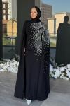 Serenay Tesettür Abiye Siyah