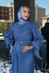 Asuman tesettür abiye Mavi