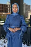 Asuman tesettür abiye Mavi