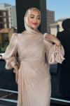 Asuman tesettür abiye Bej