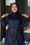 Şeyma Tesettür Abiye Lacivert