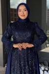 Şeyma Tesettür Abiye Lacivert