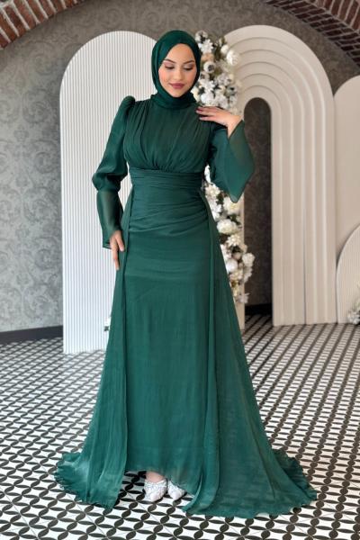 Öykü Tesettür Abiye Zümrüt