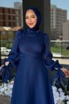 Ela tesettür abiye Lacivert